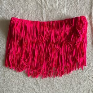 Gianni Bini Bandeau Fringe Bikini Top